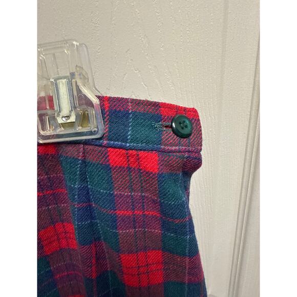 Vintage Pendleton Plaid Tartan Pure Virgin Wool A Line Holiday Size Large - Picture 6 of 10